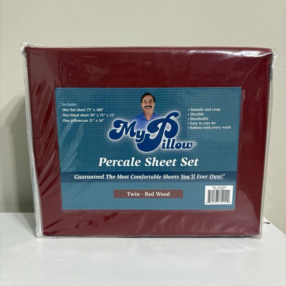 MY PILLOW PERCALE SHEET SET  Twin Red Wood 74494-01